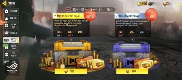 خرید آفر Supply Pass ماهانه 4 دلاری  کالاف دیوتی موبایل